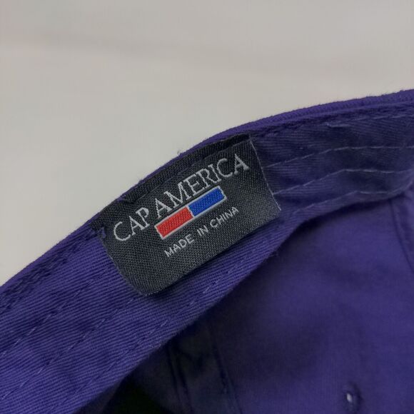 Cap America Men's Slideback Hat Purple The First Tee Essex County Embroidered - Picture 7 of 7